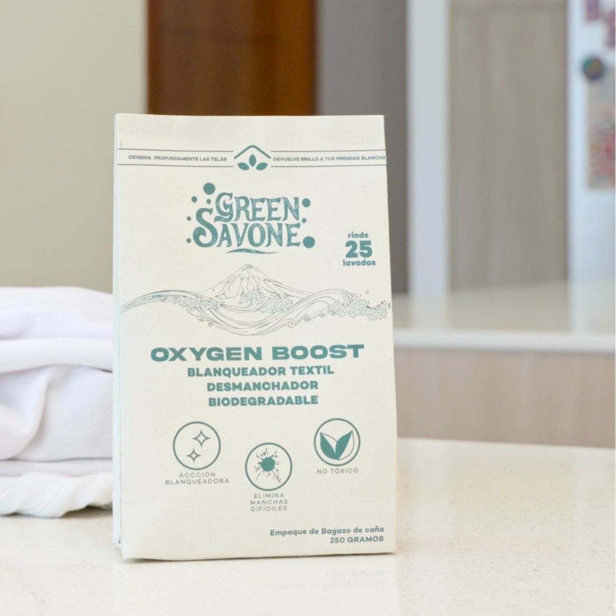 BLANQUEADOR TEXTIL | 25O GRAMOS | EMPAQUE BAGAZO DE CAÑA  | 1 UNIDAD