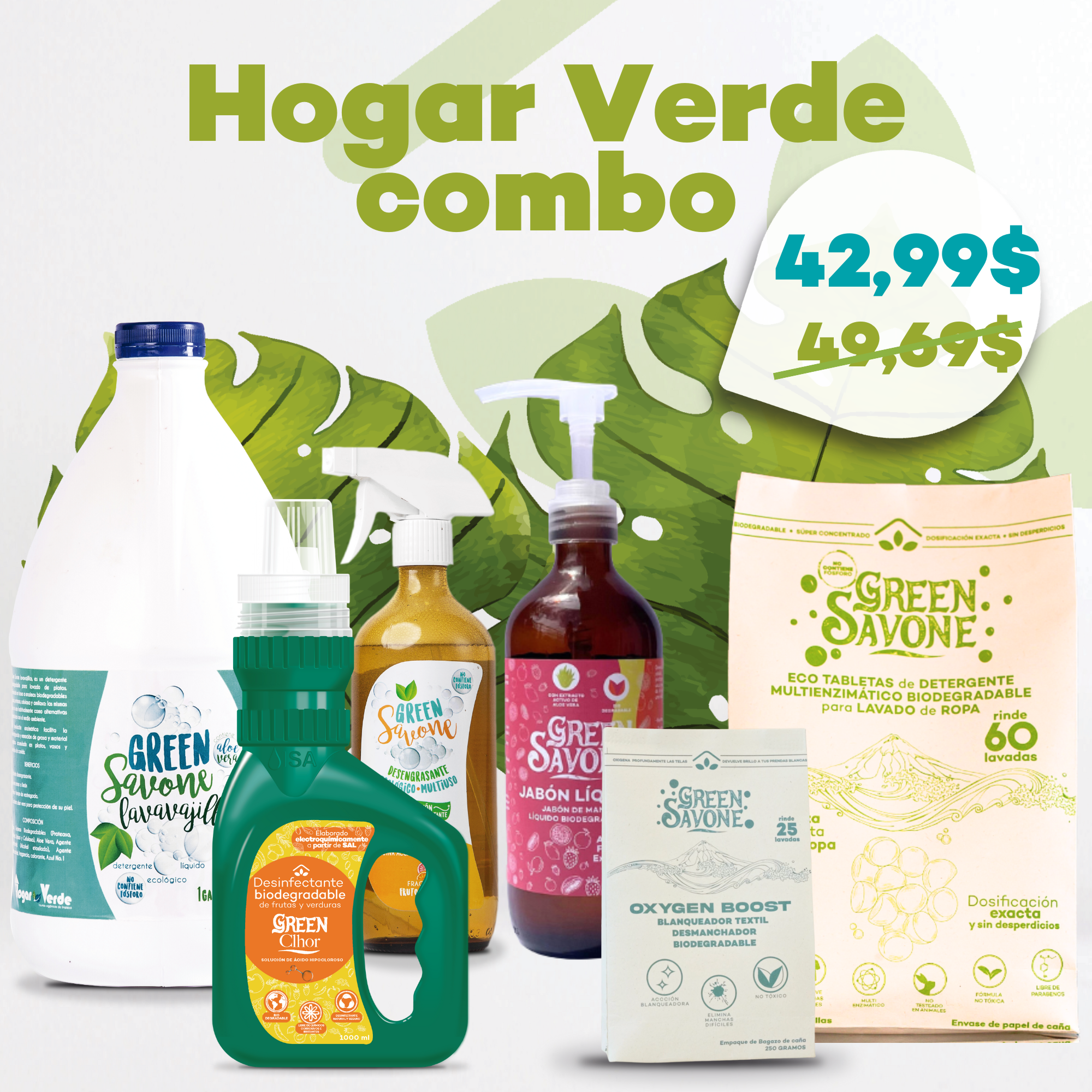 .Hogar Verde Combo - 2 meses de productos de limpieza -