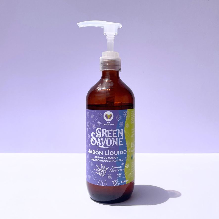 .Green Savone | Jabón Líquido Aroma Aloe Vera - Biodegradable con Aloe Vera | 500ml